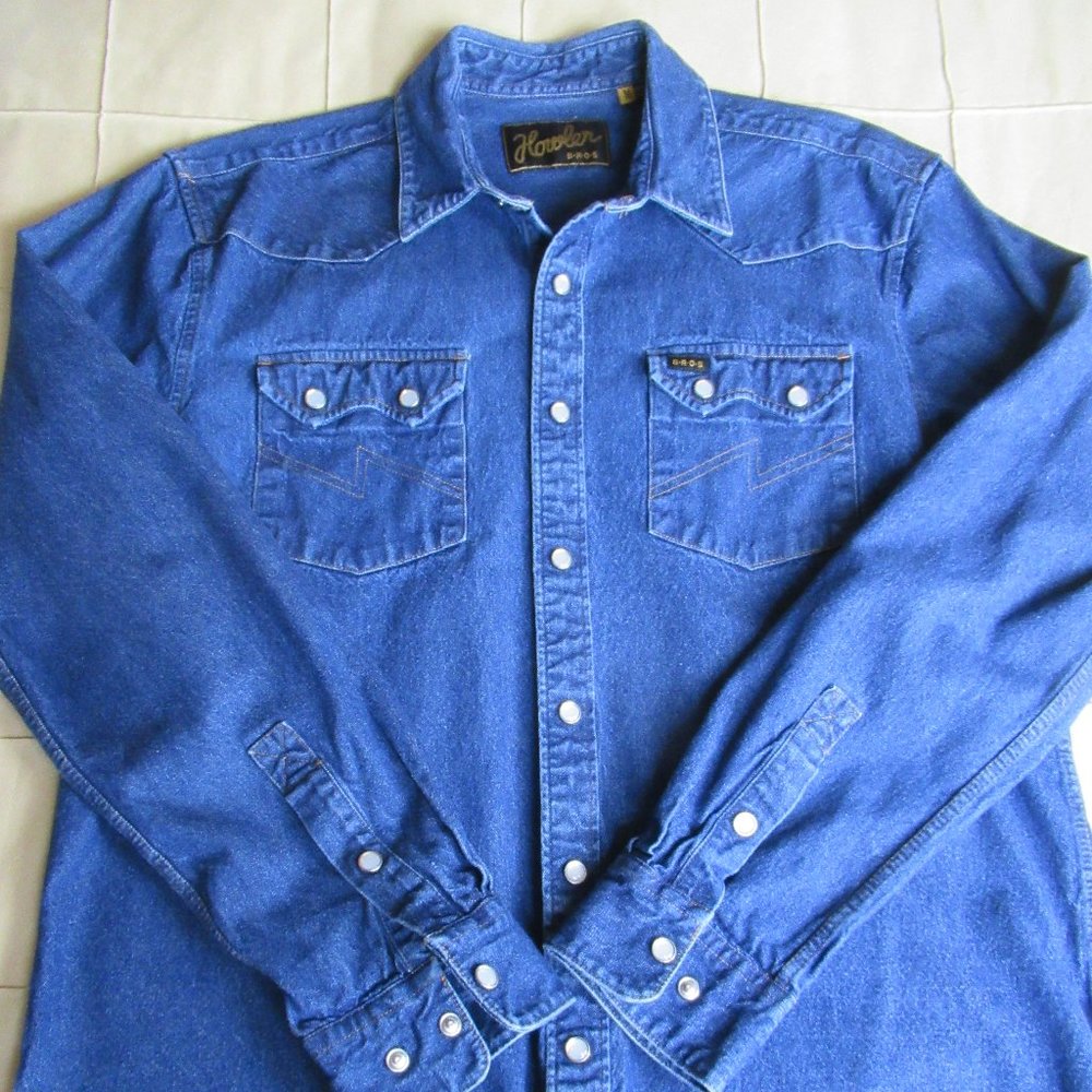 Howler Brothers Dust Up Denim L/S Snapshirt M